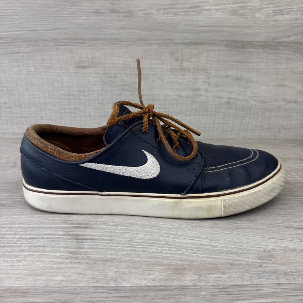 Nike Zoom Stefan Janoski SB 333824-411 Mens 12 Shoes Obsidian Blue White Sneaker